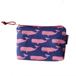 whale zippered pouch
