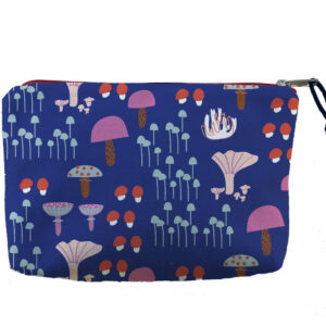 zippered pouch with Mushroom design
