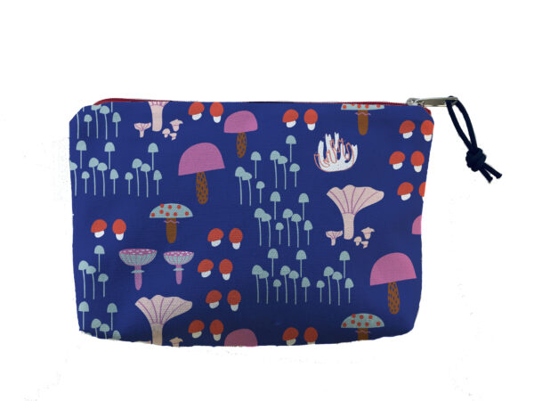 zippered pouch with Mushroom design