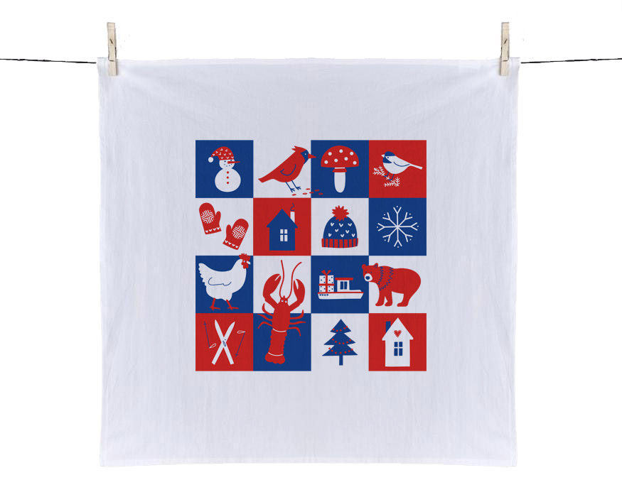 Maine Holiday towel