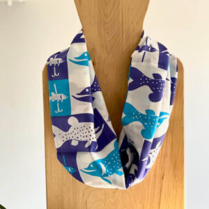 fish silk scarf